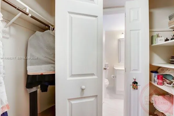 a view of walk in closet