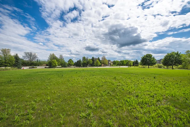 a view of lake with green space
