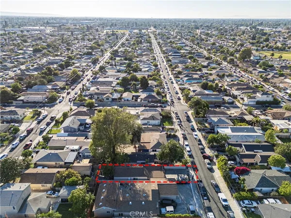 an aerial view of a city