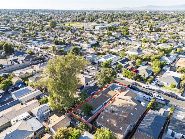 an aerial view of a city