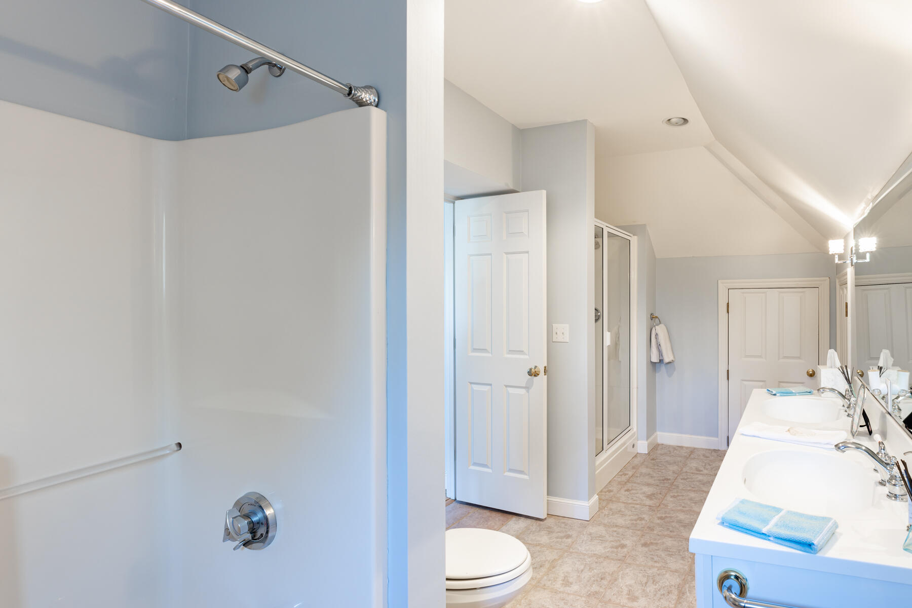 135 Paddock Circle Mashpee, MA 02649 - Photo 43 of 60 a bathroom with a sink a toilet and shower