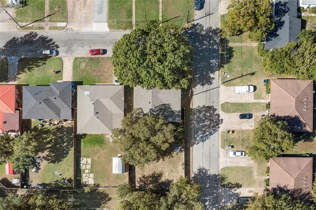 an aerial view of multiple house