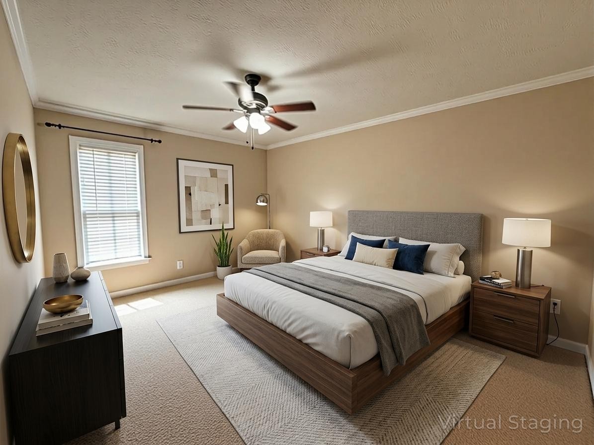 1532 Lewis Road Madison, TN 37115 - Photo 7 of 9 a bedroom with a bed and a chandelier