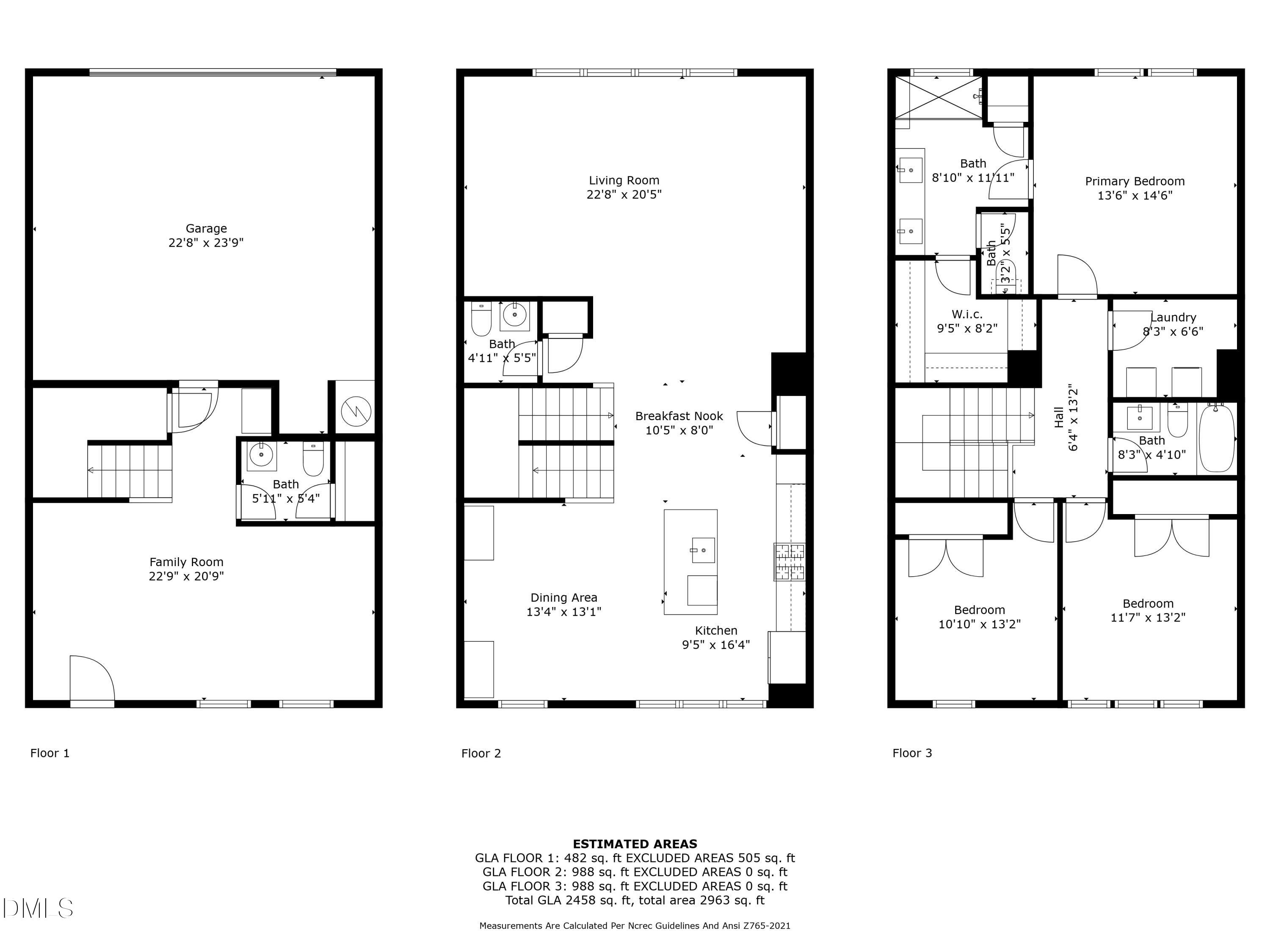 Undisclosed Address Raleigh, NC 27613 - Photo 2 of 38 all_floors_3233_lynn_road_raleigh_with_d