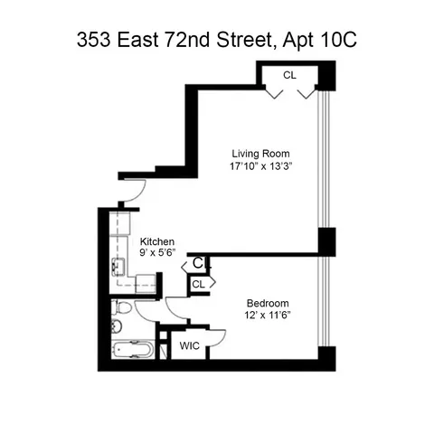 $585,000 | 353 East 72nd Street, Unit 10C | Lenox Hill