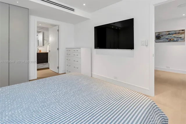 a view of a livingroom with a flat screen tv