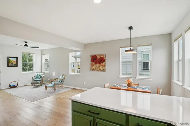 a living room with furniture and window