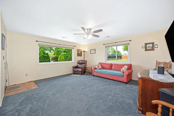 wooden floor and livingroom with furniture