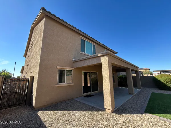 a backyard of a house