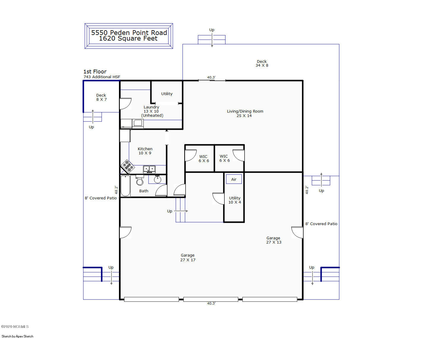5550 Peden Point Road Wilmington, NC 28409 - Photo 61 of 62 Ground Level Floor Plan
