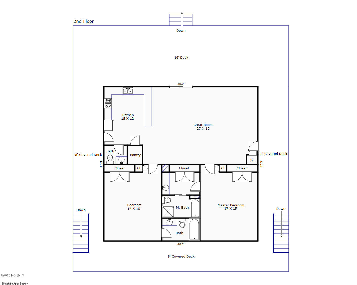 5550 Peden Point Road Wilmington, NC 28409 - Photo 62 of 62 Main Level Floor Plan