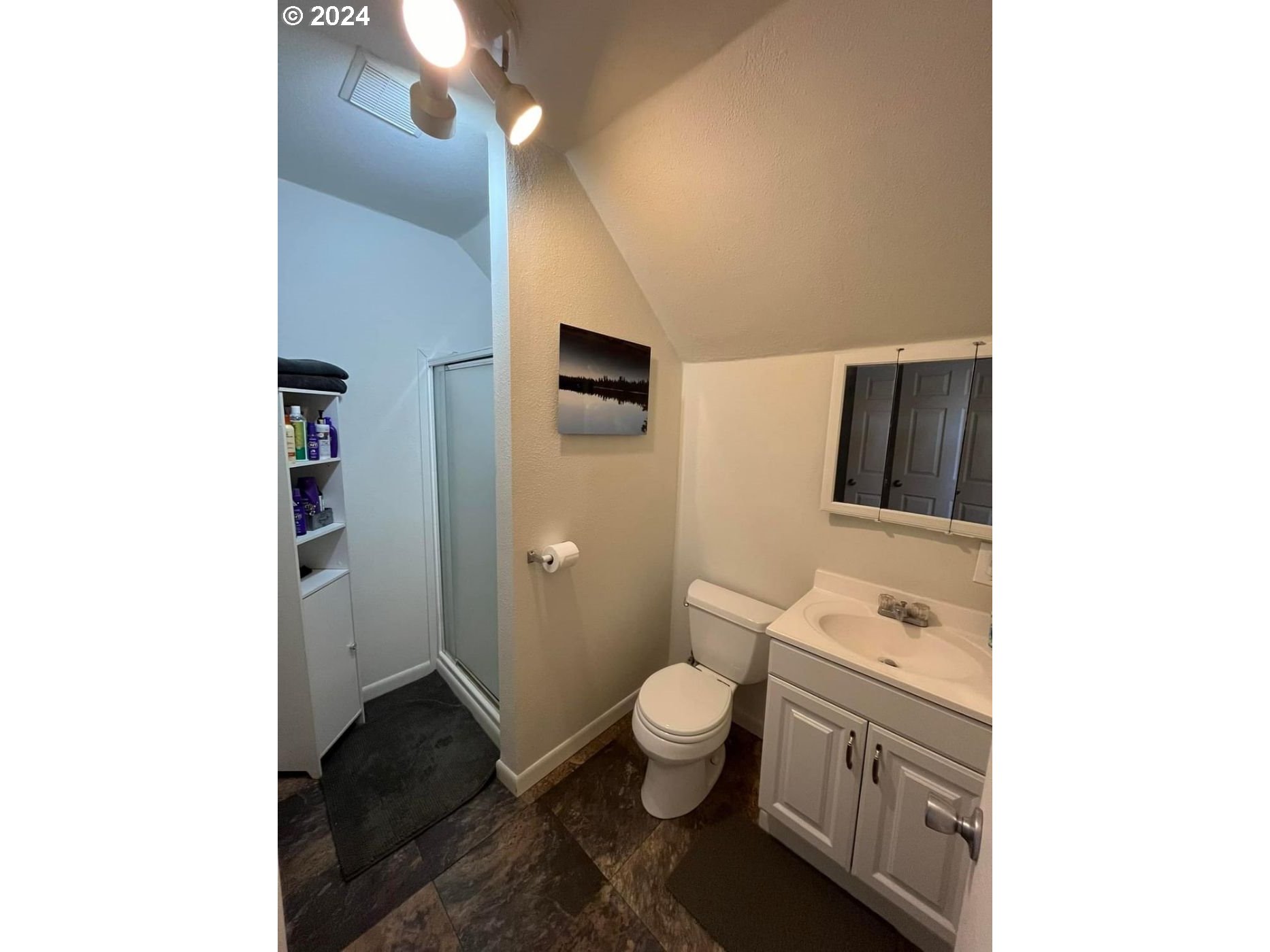 1516 Southwest 41st Street Pendleton, OR 97801 - Photo 18 of 20 a bathroom with a toilet a sink and mirror
