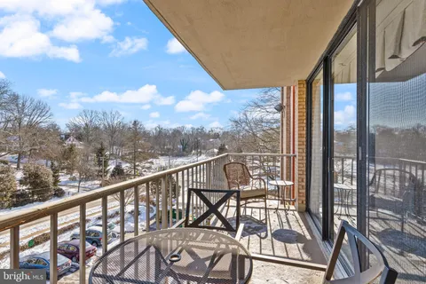 a view of a city from a balcony