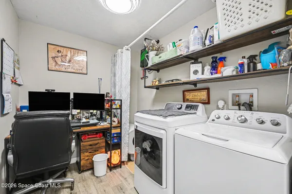 a room with storage and utility