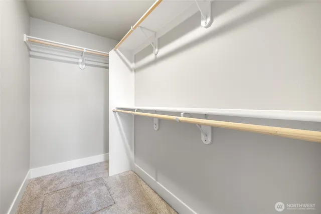 a close view of closet