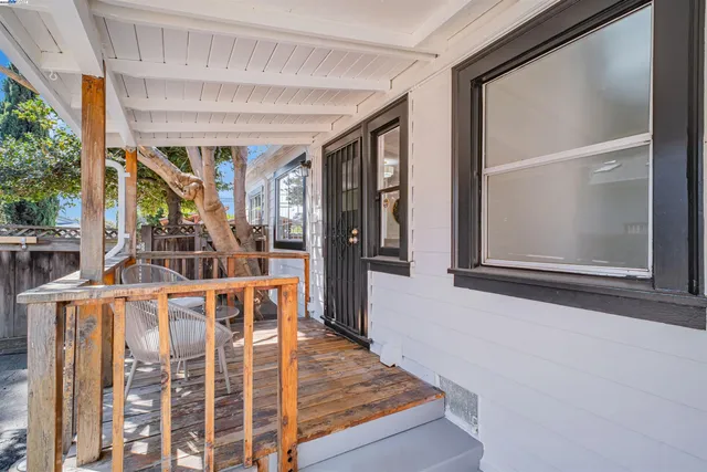a view of a furniture and window in the room
