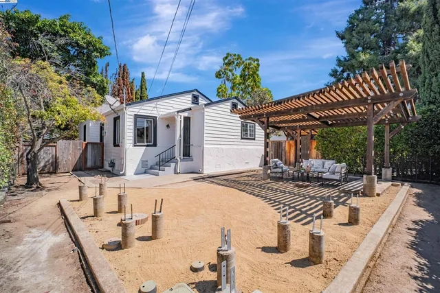 a view of a house with patio