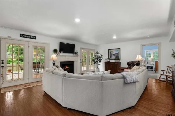 a living room with furniture and a couch