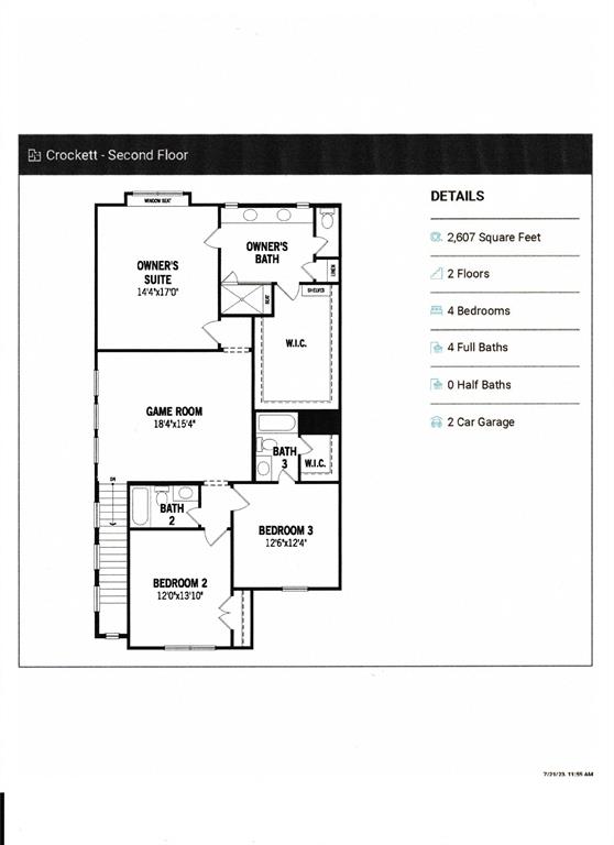2416 Springhill Avenue Flower Mound, TX 75028 - Photo 40 of 40 Floor Plan - Second Floor
