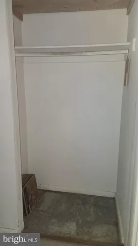 a view of small space with empty racks