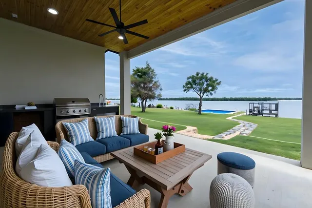 a kitchen with a stove and a refrigerator