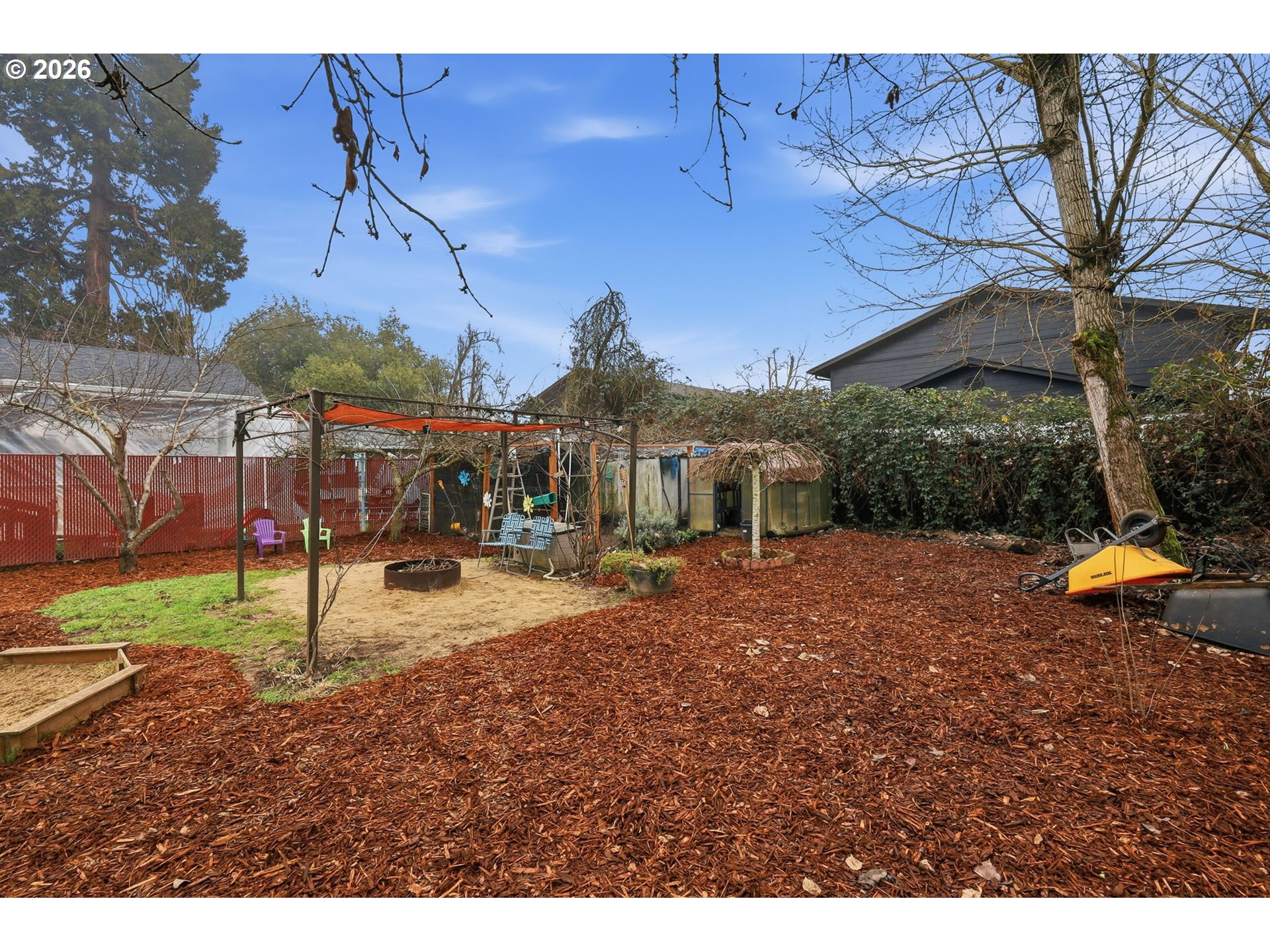 1891 Scott Road Springfield, OR 97477 - Photo 35 of 38 a backyard of a house with barbeque oven table and chairs