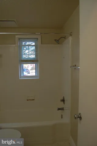 a bathroom with a window
