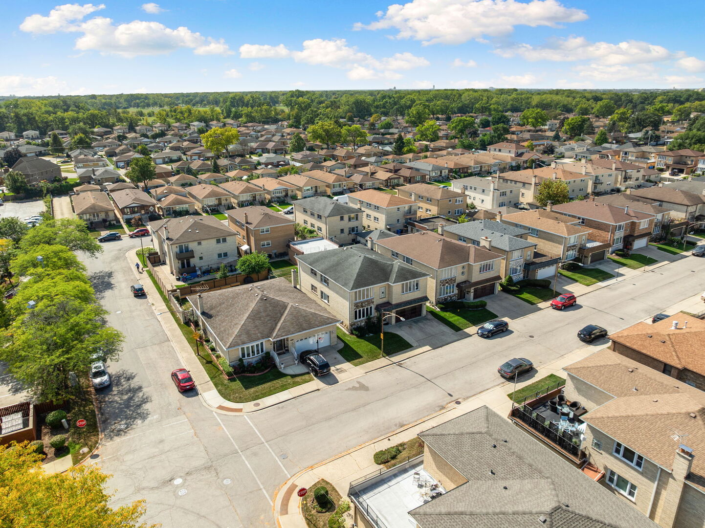 8427 West Windsor Avenue, Unit 2 Chicago, IL 60656 - Photo 35 of 37 an aerial view of residential houses with outdoor space