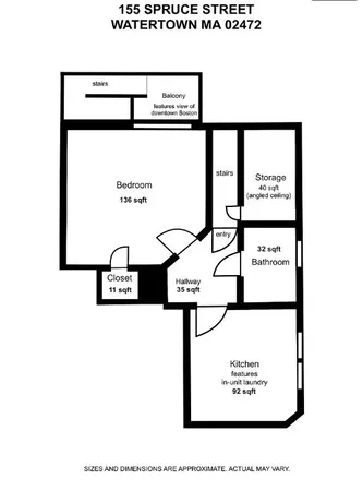 $2,500 | 155 Spruce Street, Unit 3, Watertown, MA 02472