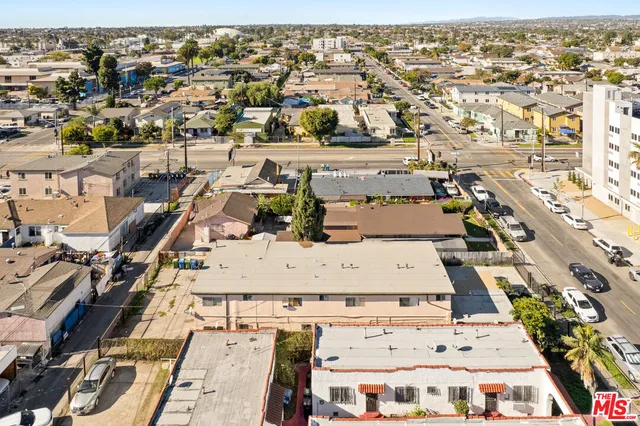 an aerial view of a city