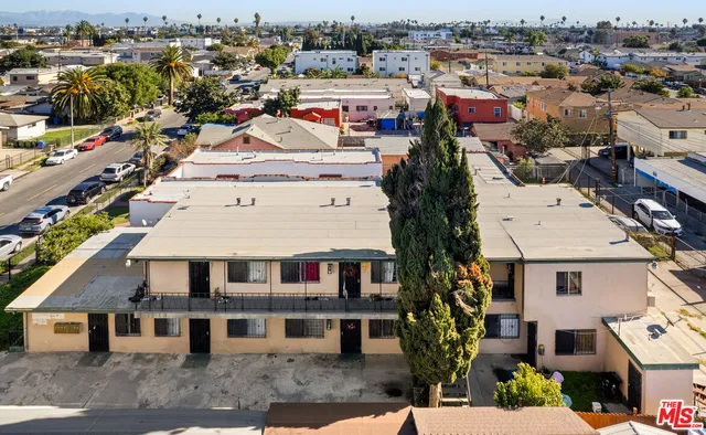 an aerial view of a city