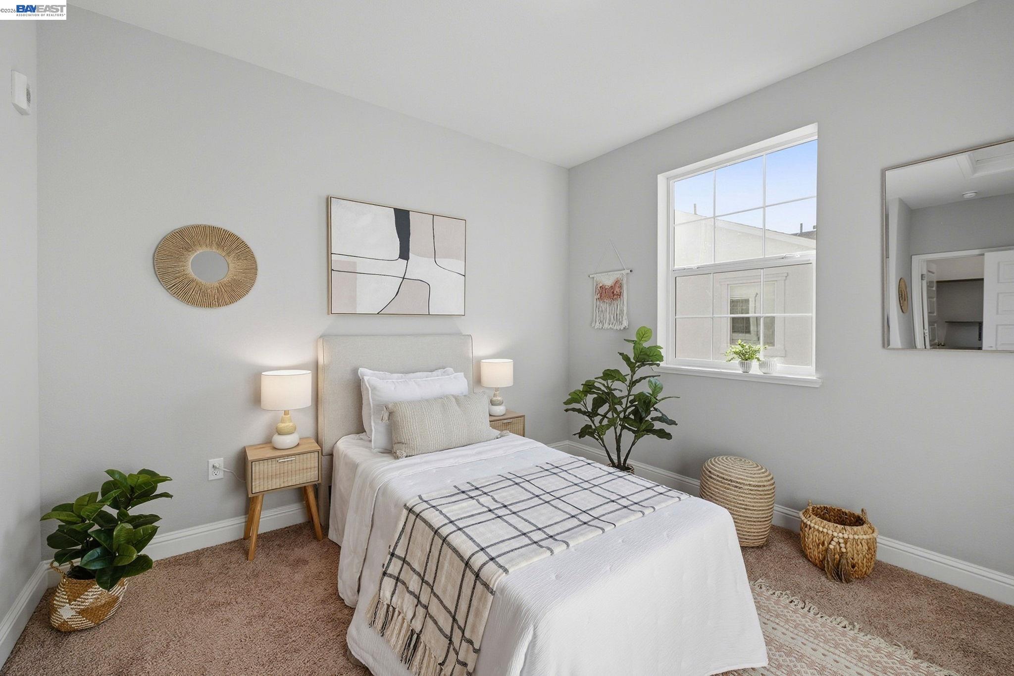 287 Wild Rose Way Milpitas, CA 95035 - Photo 16 of 45 a bedroom with a bed and a potted plant