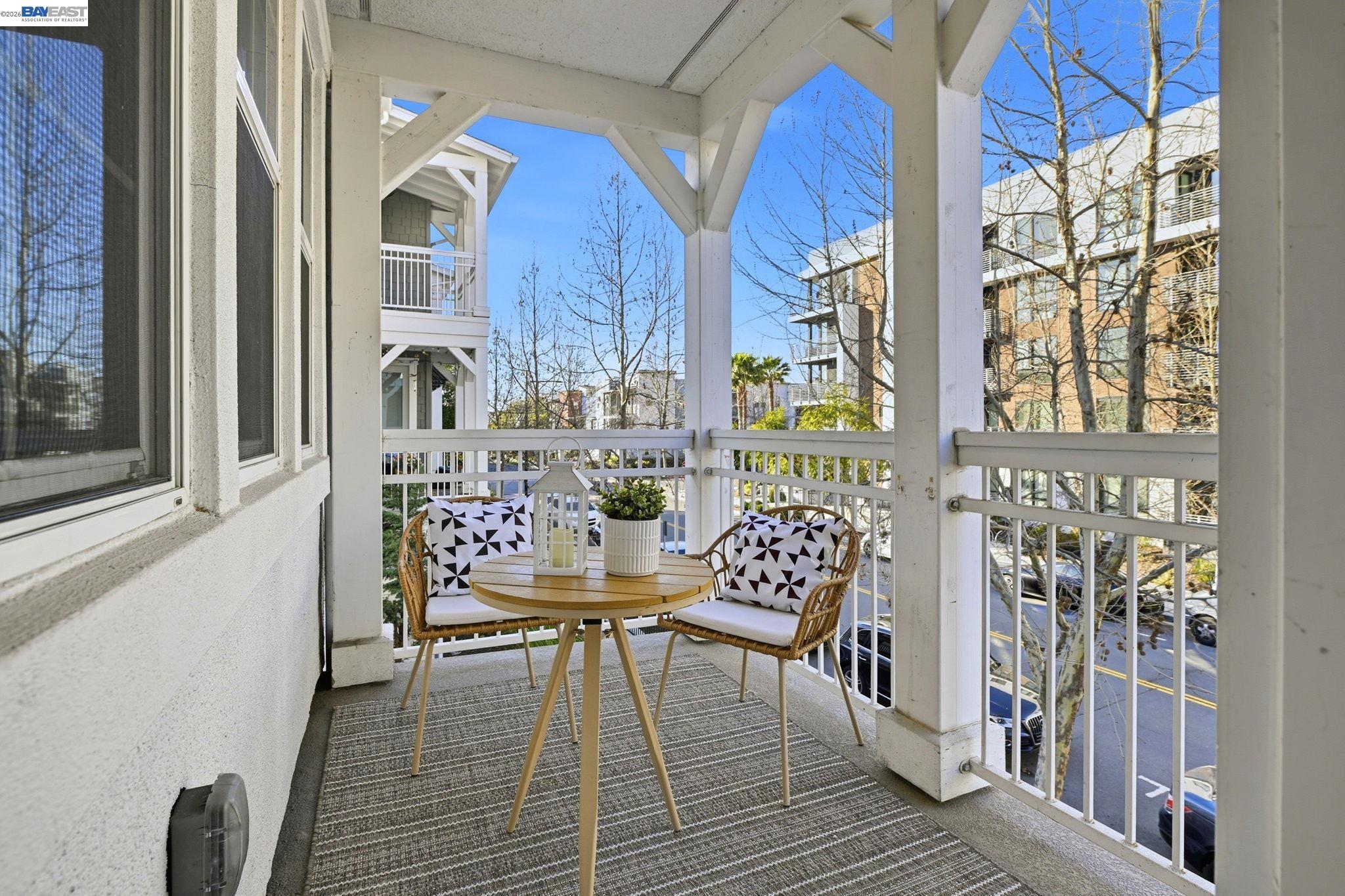 287 Wild Rose Way Milpitas, CA 95035 - Photo 40 of 45 a balcony view with two chairs and a table