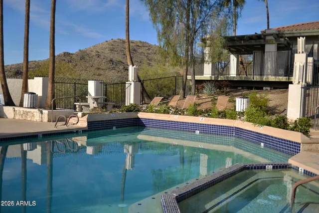 a view of a lake with a mountain