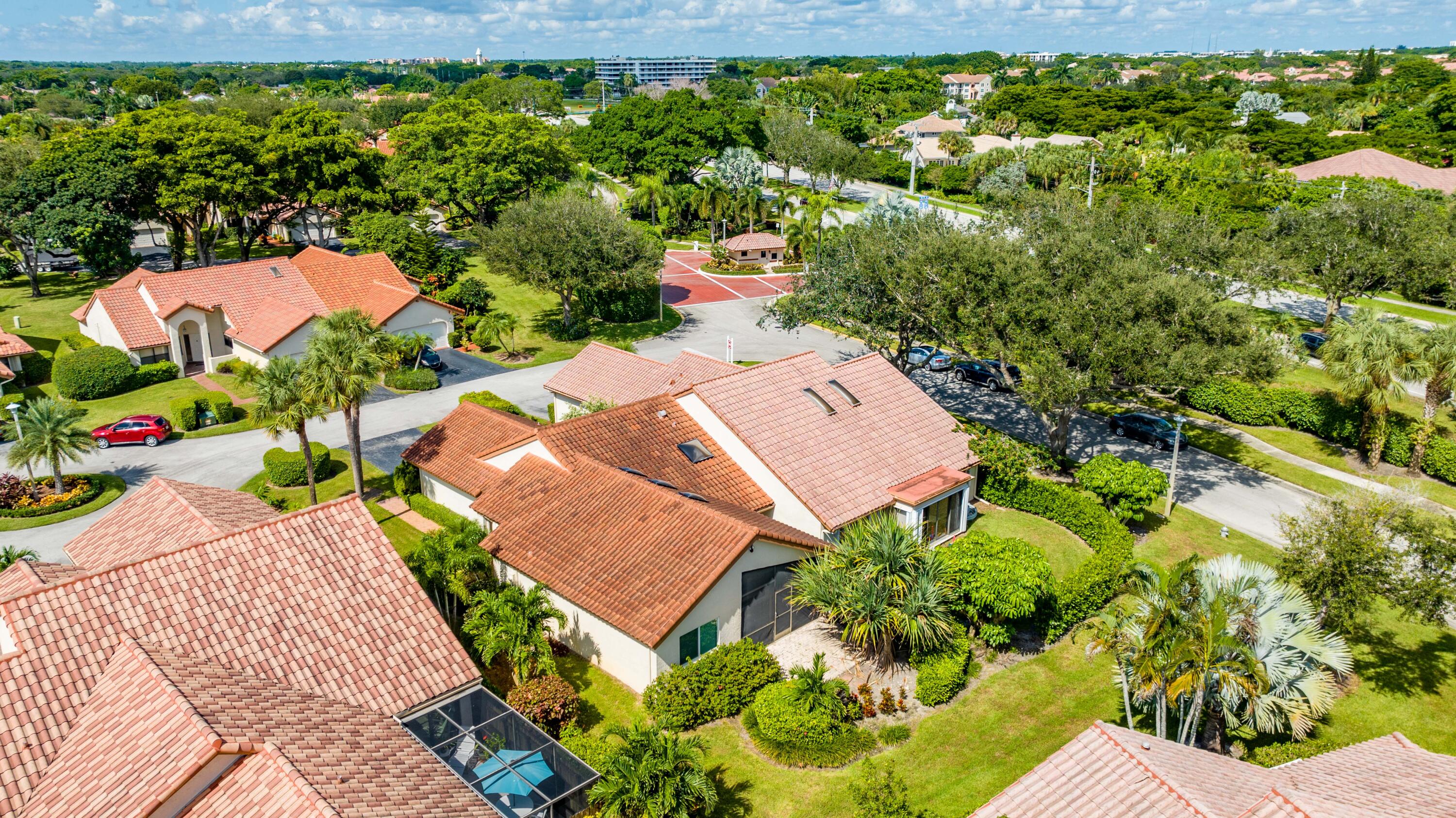 23271 Water Circle Boca Raton, FL 33486 - Photo 37 of 64 an aerial view of a house with a yard basket ball court and outdoor seating