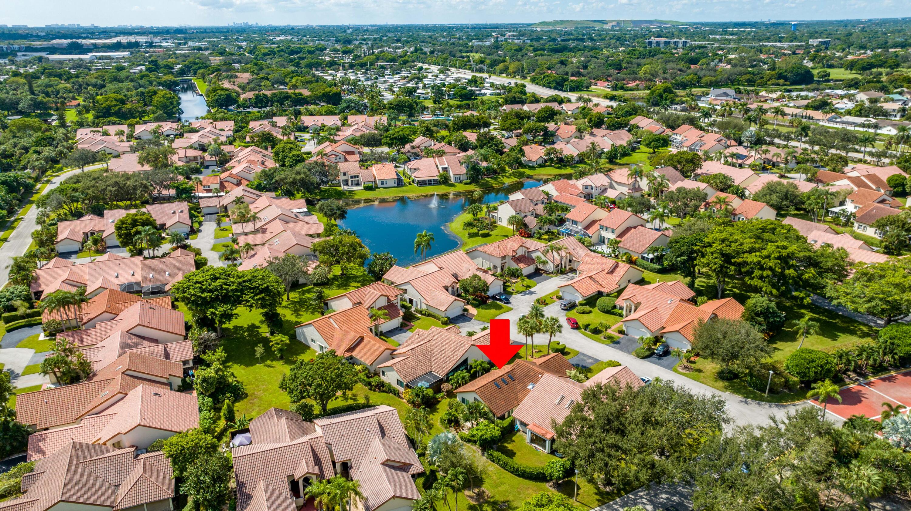 23271 Water Circle Boca Raton, FL 33486 - Photo 39 of 64 an aerial view of residential houses with outdoor space