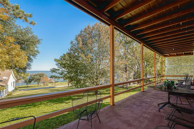 a view of an outdoor space with seating