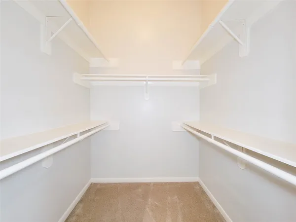 a view of small space with racks on the wall