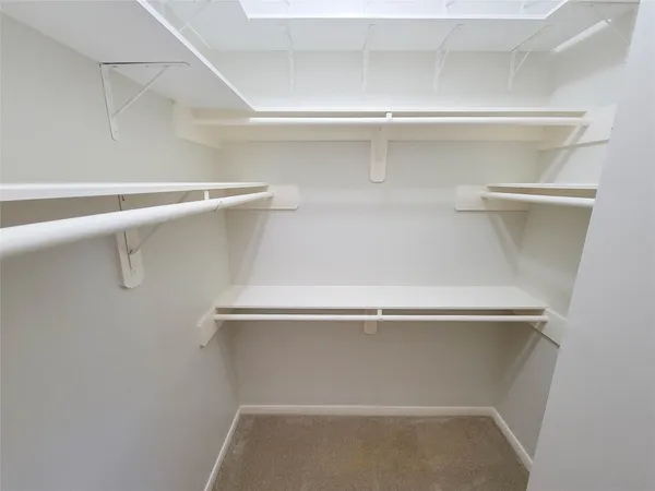 a close view of closet