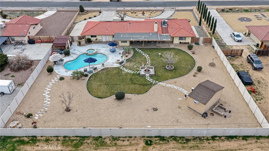 20360 Ituma Road Apple Valley, CA 92308 - Photo 2 of 66 an aerial view of a house with a swimming pool