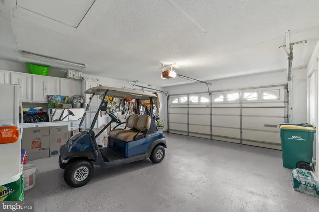 a view of a garage with furniture