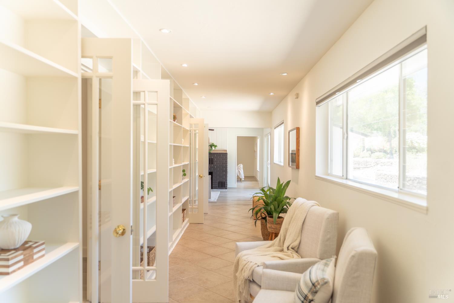 750 Deer Park Road St. Helena, CA 94574 - Photo 18 of 32 View of bedroom hallway looking towards the sitting room