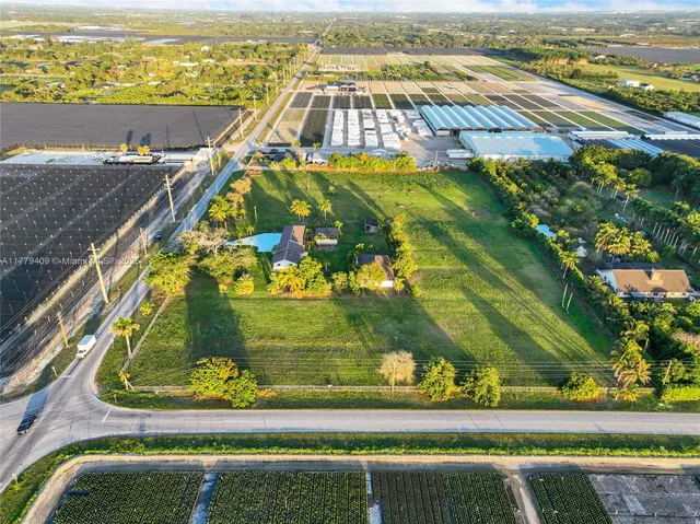 an aerial view of swimming pool