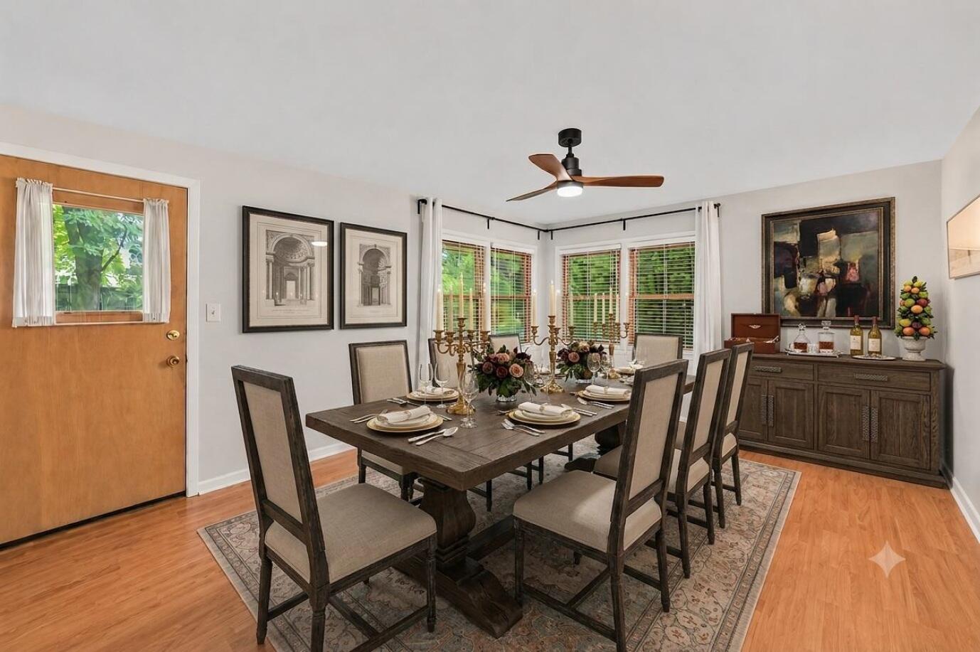2400 West Apple Tree Road Glendale, WI 53209 - Photo 23 of 24 Virtually staged, showing Bedroom 3 as a dining room