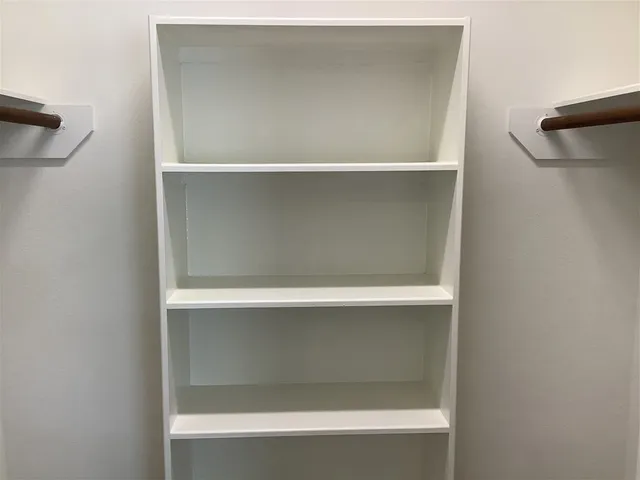 a close view of closet