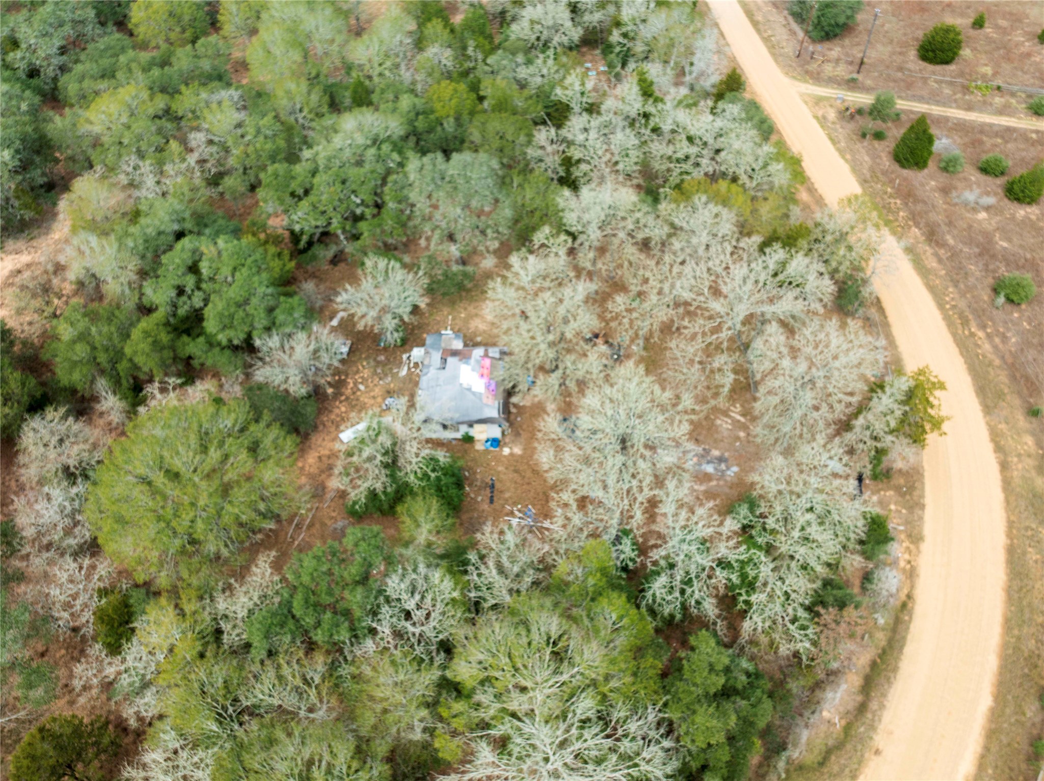0 County Road 123 Sublime, TX 77986 - Photo 4 of 18 Aerial view of existing home on the property