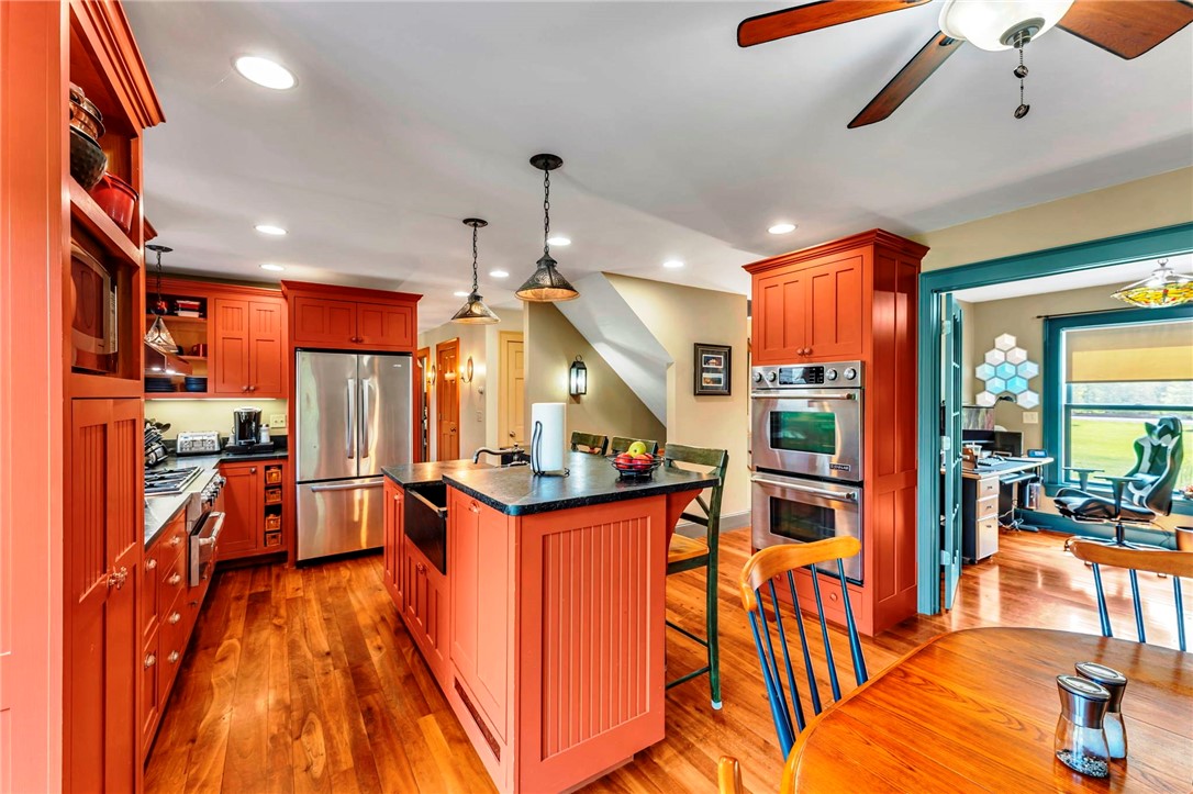 287 Pink Street Middlefield, NY 13326 - Photo 7 of 49 Center Island Custom Kitchen opens to Living Room