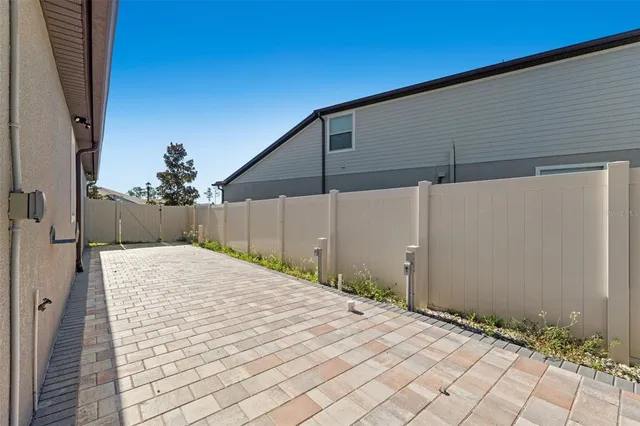 a backyard of a house