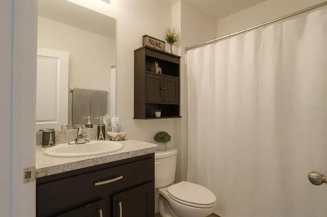 a view of a lake with houses