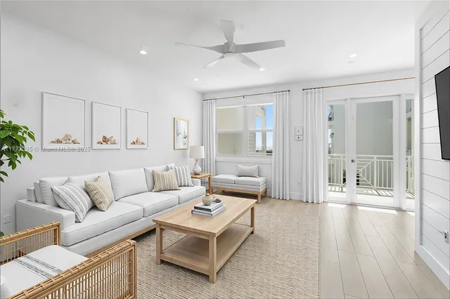 a view of a balcony and front door